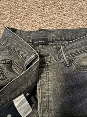 John Elliott Slim The Cast 2 Light Gray Denim Jeans - 34